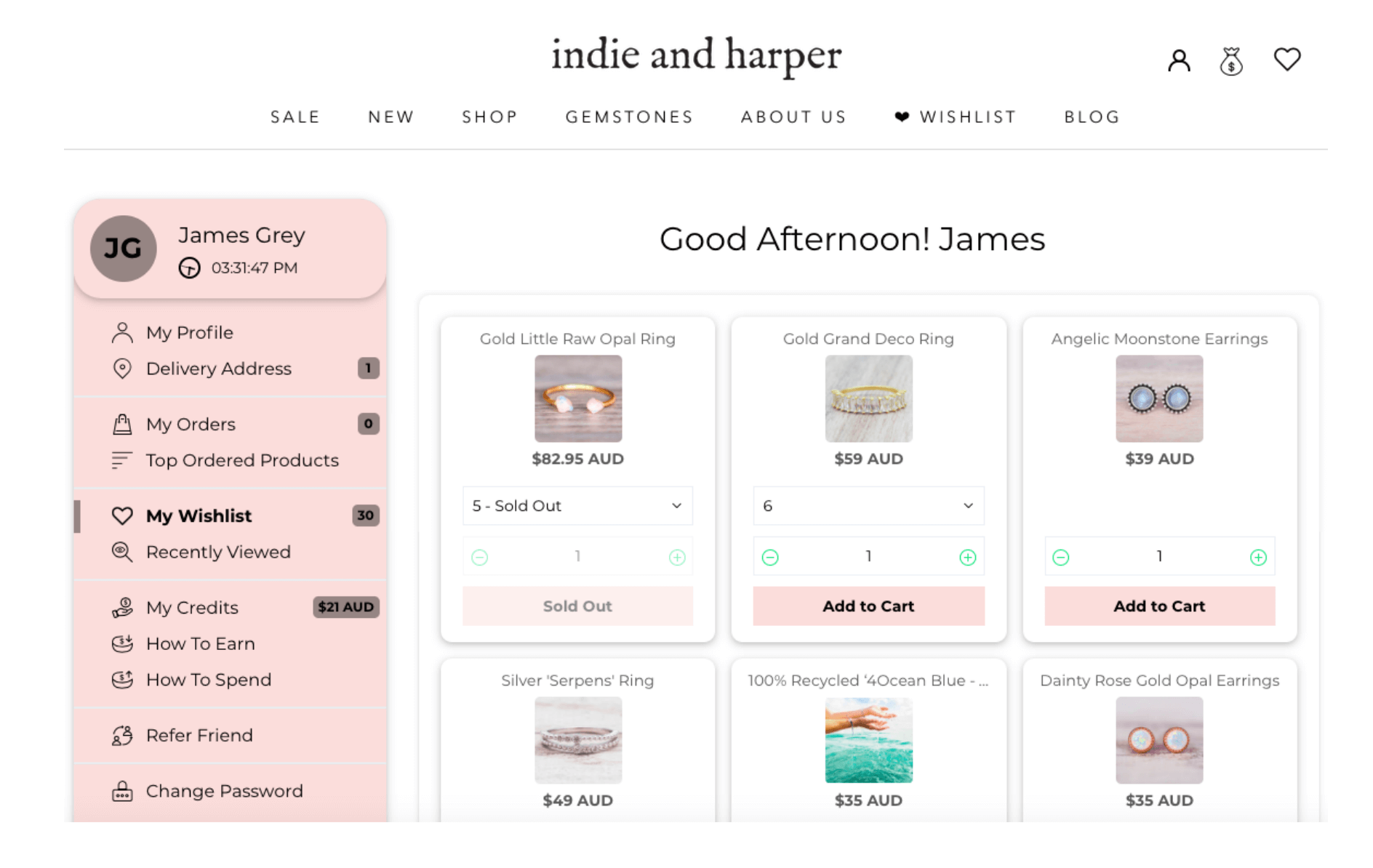 Shopify 账户页面优化效果