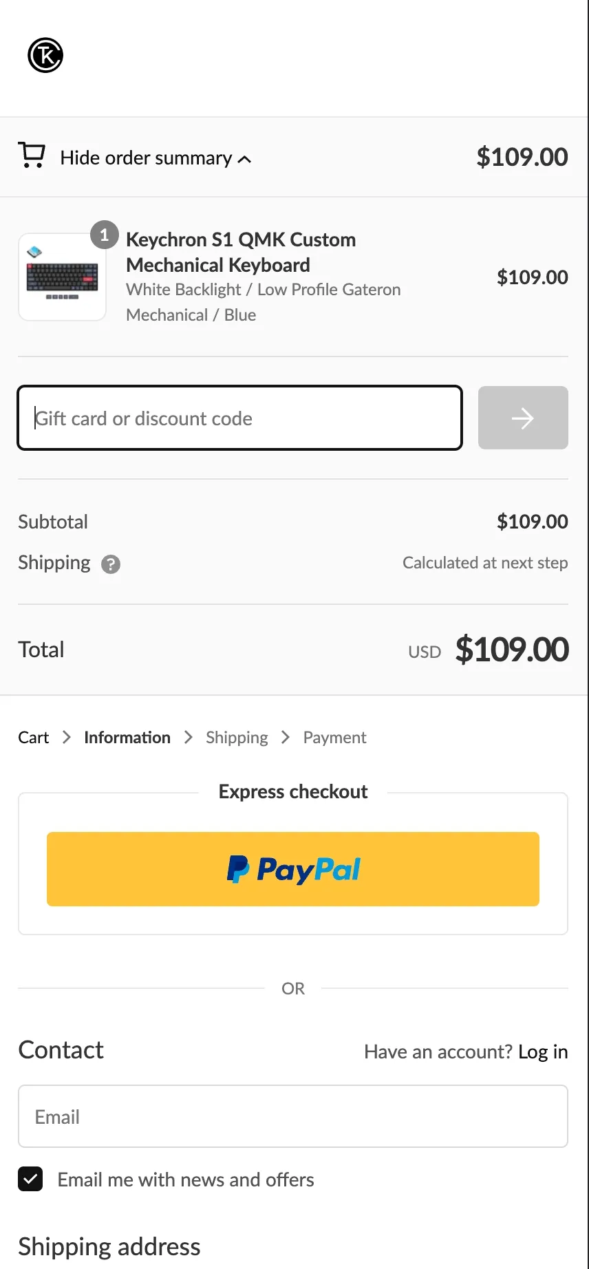 Shopify移动端展开填写和使用折扣码