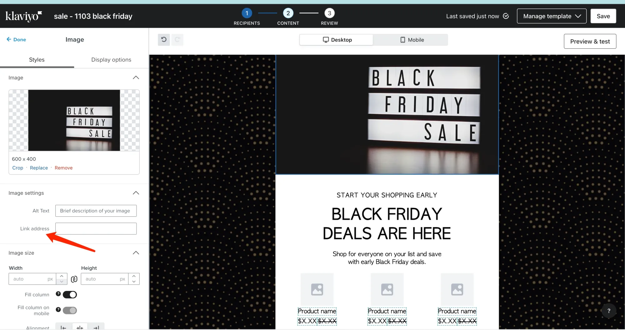 编辑和替换 EDM 图片和链接 跳转到店铺