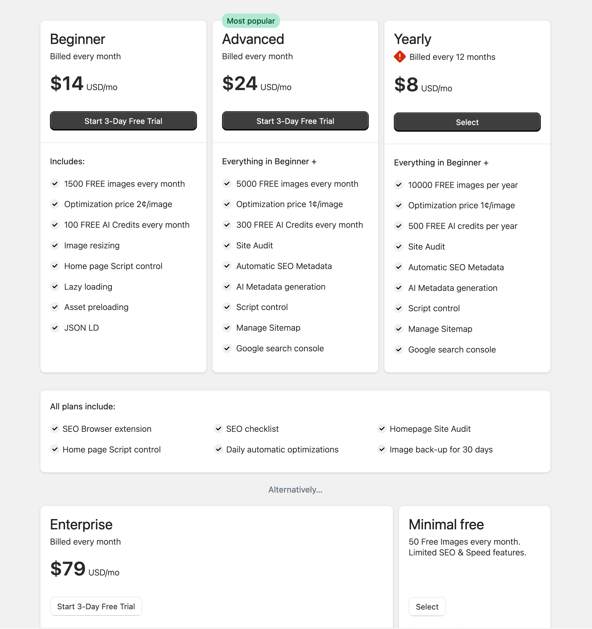 10. 图片优化套餐选择