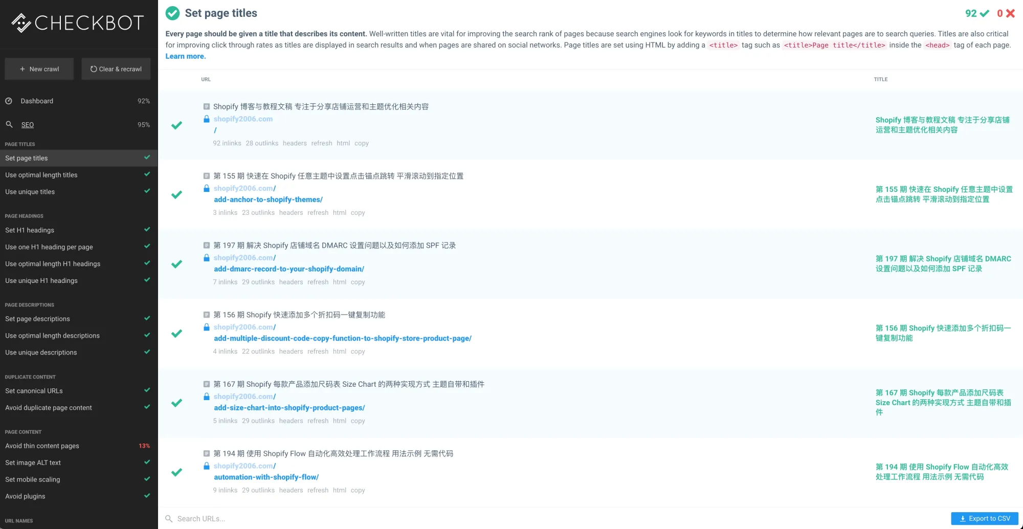 Shopify 免费 SEO 检测工具