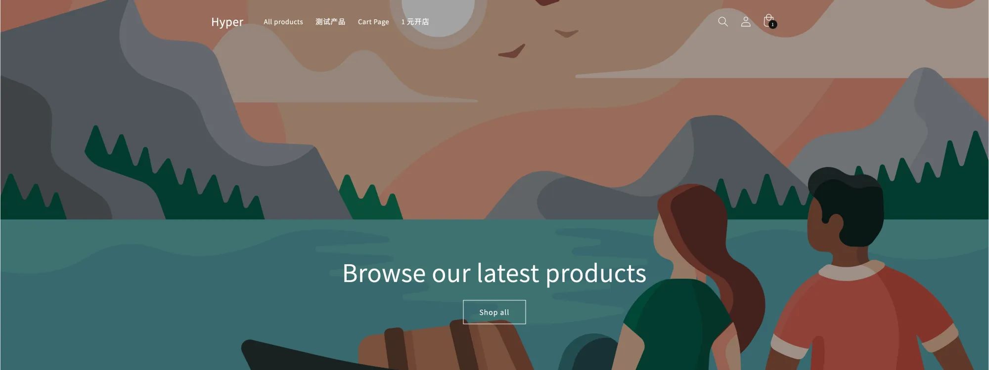 Shopify Header 不带公告栏