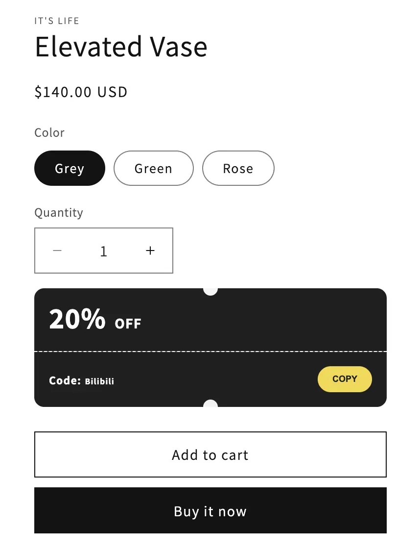 折扣码一键复制手机端效果