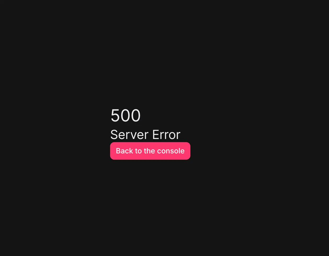 server error 500