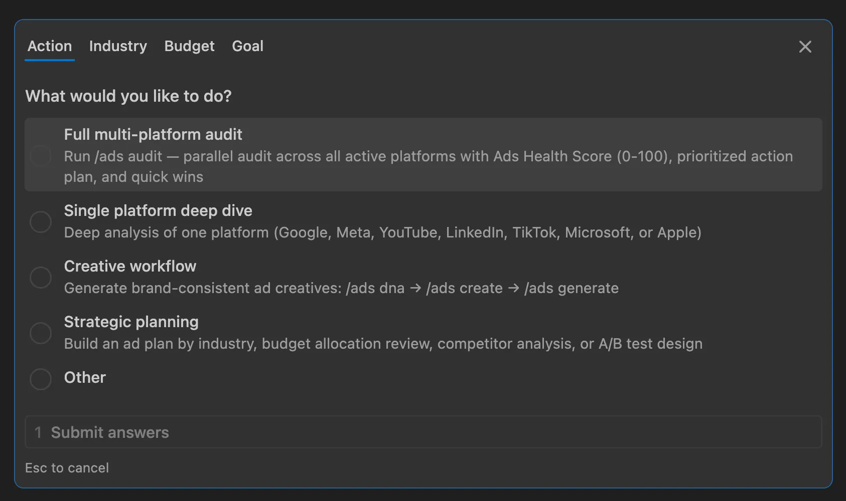 ads-commands